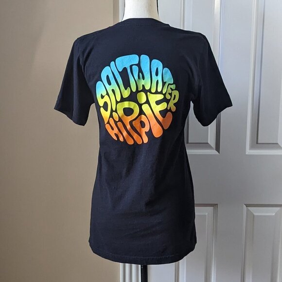 Saltwater Hippie Small black colorful logo t-shirt - Picture 4 of 7
